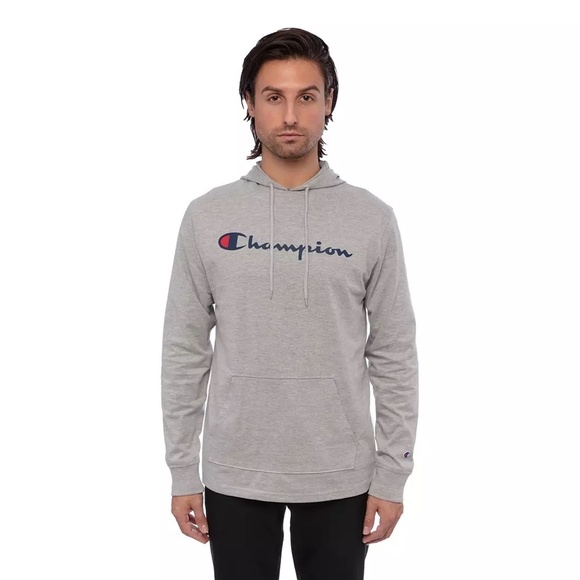 New Champion Men's Gray Long Sleeve Hoodie - Picture 2 of 13